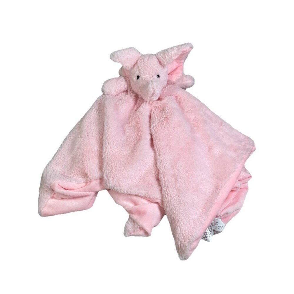 Land of Dreams Oversized Pink Elephant Baby Blanket Plush Security Lovey 24x25"